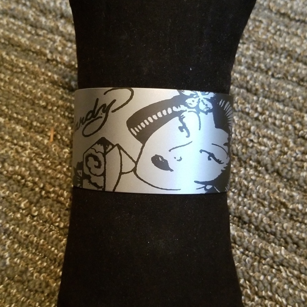 NWOT Tattooed Steel Ed Hardy Giesha Cuff